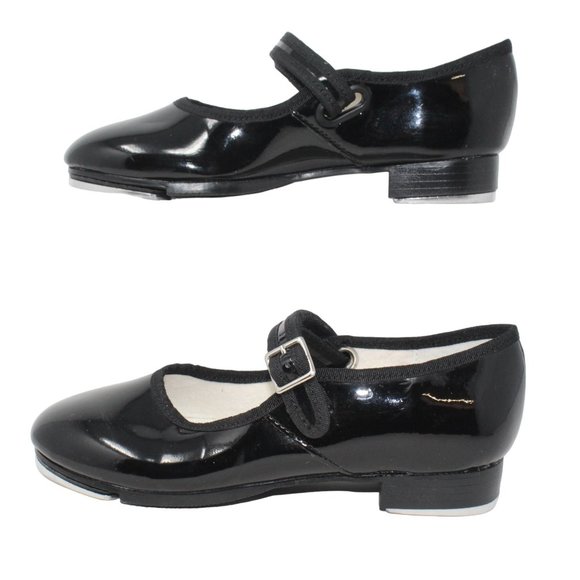Capezio Child 3800C 13W Black Patenlite Mary Jane TeleTone Tap Shoe - Picture 8 of 9